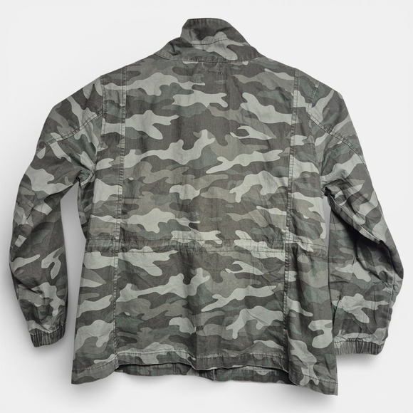 Old Navy Womens XL Jacket Camo Utility Green Camouflage FullZip Drawstring Waist - Picture 6 of 6